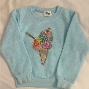 Lola + The Boys Pastel Blue Ice Cream Sweatshirt